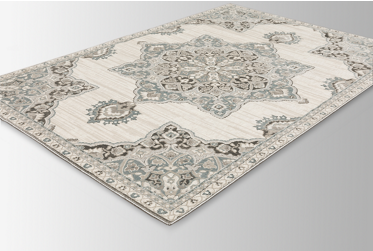 Ellington Area Rug – Persian Design – Machine-Made – Ivory/Blue