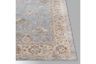 Da Vinci Area Rug – Botanical – Machine-Woven – Blue/Cream