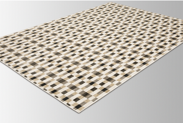 Hunter Area Rug – Contemporary Geometric – Machine-Woven – Black/Gold