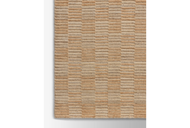 Amber Lewis Marlowe Area Rug – Coastal Tonal Grid – Hand Loomed – Clay Natural