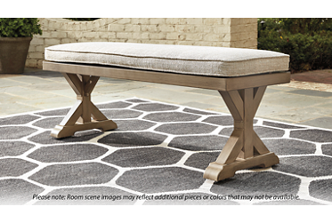 Beachcroft Bench - All-Weather Rust-Resistant Aluminum Frame - High-Performing Nuvella Fabric Cushion