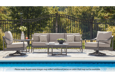 Ocean Beach Sofa - Rust-Resistant Finish - Easy-to-Clean Nuvella+™ Fabric - 4 Coordinating Toss Pillows