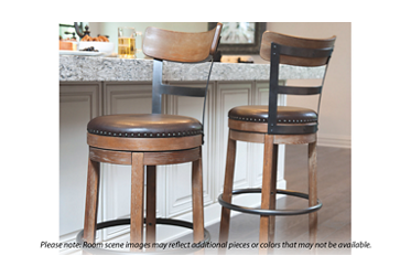 Pinnadel Swivel Bar Stool with Nailhead
