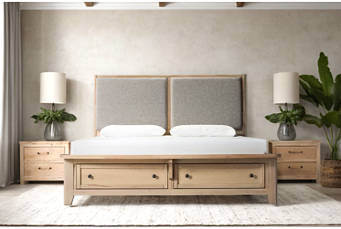 Woodbridge King Upholstered Storage Bed