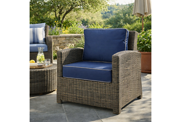 Bainbridge Club Chair - Outdoor Durability - Resilient Resin Wicker - Fade-Resistant Cushions - 100% Sunbrella Acrylic