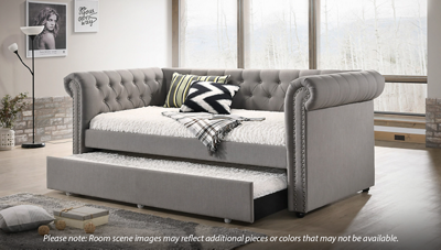 Ellie Daybed with Trundle and Nailhead