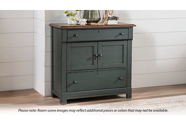 Country Living Washstand Accent Chest - 2 Doors - 2 Drawers - Vintage Rustic Charm