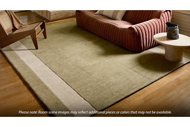 Craven Area Rug – Minimalist Contemporary – Hand Tufted – 100% Wool – Light Olive/Oatmeal