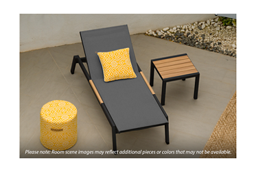 Panama Chaise Lounge - Durable Aluminum - Weathernet Metallic Grey Back & Seat - Adjustable Backrest