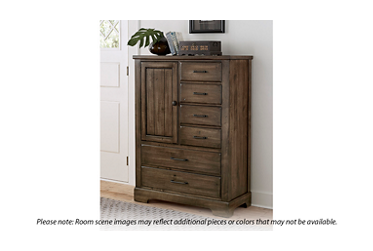 Cool Rustic 6 Drawer 1 Door Standing Chest