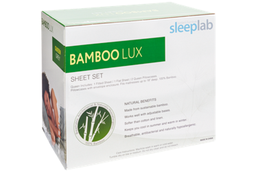 Jordan's Sleep Lab Bamboo Lux Sheet Set (Grey) - Breathable - Antibacterial - Hypoallergenic - Fits Up To 18" In Depth