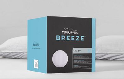 Tempur-Pedic® TEMPUR-Breeze King Split Head Cooling Sheet Set (White) - Breathable - Cool-Touch Fabric - Ultimate Fit® - Staytight™ Corner Straps - Fits Up to 13" in Depth