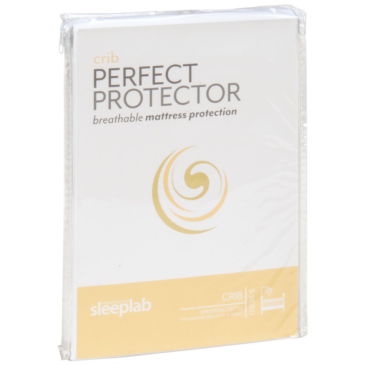 Jordan's Sleep Lab Crib Mattress Perfect Protector - 5 Sided Waterproof Protection - Anti-Microbial