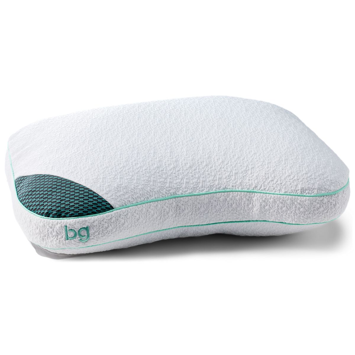 Bedgear® Cuddle Curve Pillow - Medium Profile - Instant Cooling Cover - Latex React Blend Foam - Washable Cover
