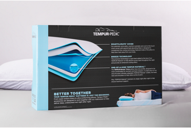 Tempur-Pedic® TEMPUR-Breeze® ProLo Pillow - Smart Climate Cool-Touch Cover - Moisture-Wicking & Anti-Microbial - CertiPUR-US® Certified Foam