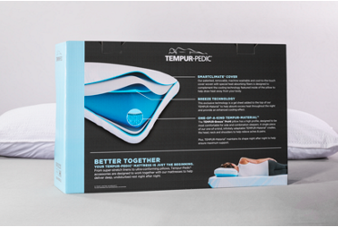 Tempur-Pedic® TEMPUR-Breeze® ProHi Pillow - Smart Climate Cool Cover - Moisture-Wicking & Anti-Microbial - CertiPUR-US® Certified Foam