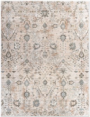 Brunswick Area Rug – Botanical – Machine-Woven – Taupe/Grey