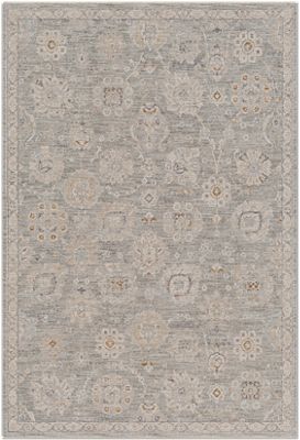 Avant Garde Area Rug – Floral Elegance – Machine-Woven – Beige/Light Grey
