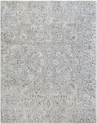 Brunswick Area Rug – Traditional – Machine-Woven – Light Grey/Blue