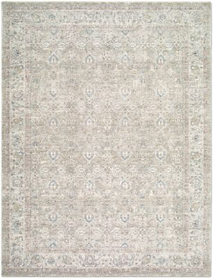 Poetry Area Rug – Botanical Elegance – Machine Woven – Cream/Slate