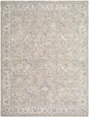 Poetry Area Rug – Botanical Elegance – Machine-Woven – Cream/Slate