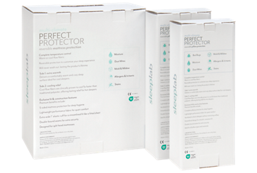Jordan's Sleep Lab Multi-Climate Split Head Mattress Protector Bundle - Reversible Temperature Solutions - Allergen-Free Sleep Environment