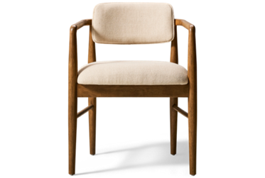 Arvos Accent Chair - Solid Asian Hardwood Frame - Upholstered Seat and Back - Transitional