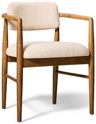 Arvos Accent Chair - Solid Asian Hardwood Frame - Upholstered Seat and Back - Transitional