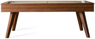 Mid-Century Modern Air Hockey Table - Retro Design - Manual Inset Scoring - Regulation Size Field - Adjustable Leg Levelers