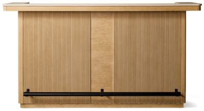Cambria Bar - 3 Accessory Drawers - 1 Storage Door - Under Lighting - Removable Stainless Steel Insert - Wine Storage - Stemware Rack