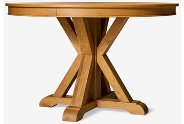 Rylie Game Table - Rustic Timber Beam Trestle Base - Four Storage Drawers