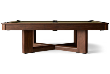Ashford Pool Table - Solid Walnut Frame - Green Spill-Resistant Felt Top - Hand Finished Dark Walnut Finish - Includes Accessory Kit