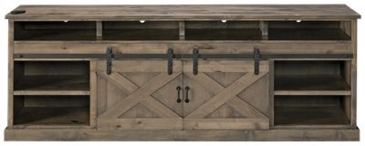 Barnwood 94" 2 Door Fireplace Console - Thumbnail 2