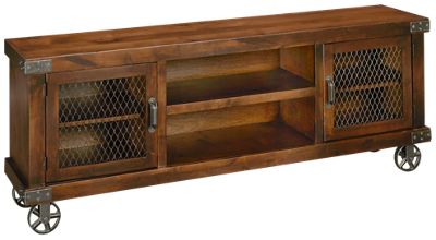 Industrial 2 Door 55" Console with Casters - Thumbnail 3