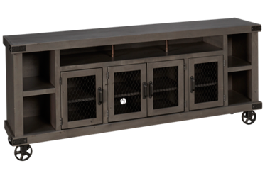 Industrial 4 Door 84" Console with Casters