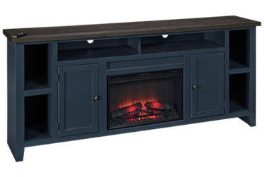 Eastport 84" 2 Door Fireplace Console