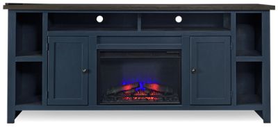 Eastport 84" 2 Door Fireplace Console
