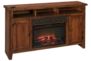 Alder Grove 2 Door 63" Fireplace Console