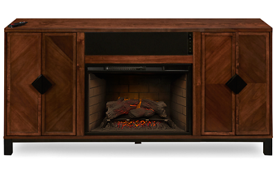 Riverbrook 4 Door Fireplace Media Console with Sound Bar