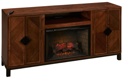 Riverbrook 4 Door Fireplace Media Console