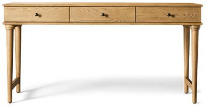 Provence Desk - 3 Easy-Glide Storage Drawers - Elegant Metal Knobs - Soft Close Glides - Dovetail Drawers