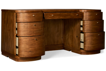 Caden 66" Executive Desk - Six Drawers - Two Locking File Drawers - Drop-Front Keyboard Drawer - Contemporary