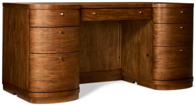 Caden 66" Executive Desk - Six Drawers - Two Locking File Drawers - Drop-Front Keyboard Drawer - Contemporary Design