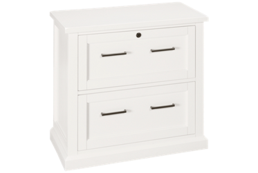 Abby Lateral File - Two Drawers - Locking Drawer - Molded Details - Metal Hardware