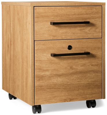 Mason Rolling File - Contemporary Style - Two Easy-Glide Drawers - Ample Storage