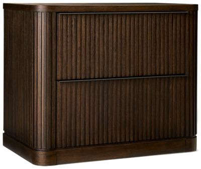 Tulane Lateral File - Two Storage Drawers - Integrated Metal Pulls - Fluted Detailing