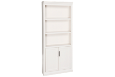 Abby Bookcase - Three Shelves - Two Doors - Additional Shelf Inside - Transitional Style - Solid Poplar Construction
