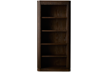 Tulane Open Bookcase - Three Adjustable Shelves - Elegant Fluted Detailing - Soft Rounded Corners