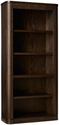 Tulane Open Bookcase - Three Adjustable Shelves - Elegant Fluted Detailing - Soft Rounded Corners
