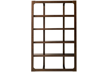 Breckington Bookcase - Four Shelves - Open Storage - Dark Brown Wood-Tone